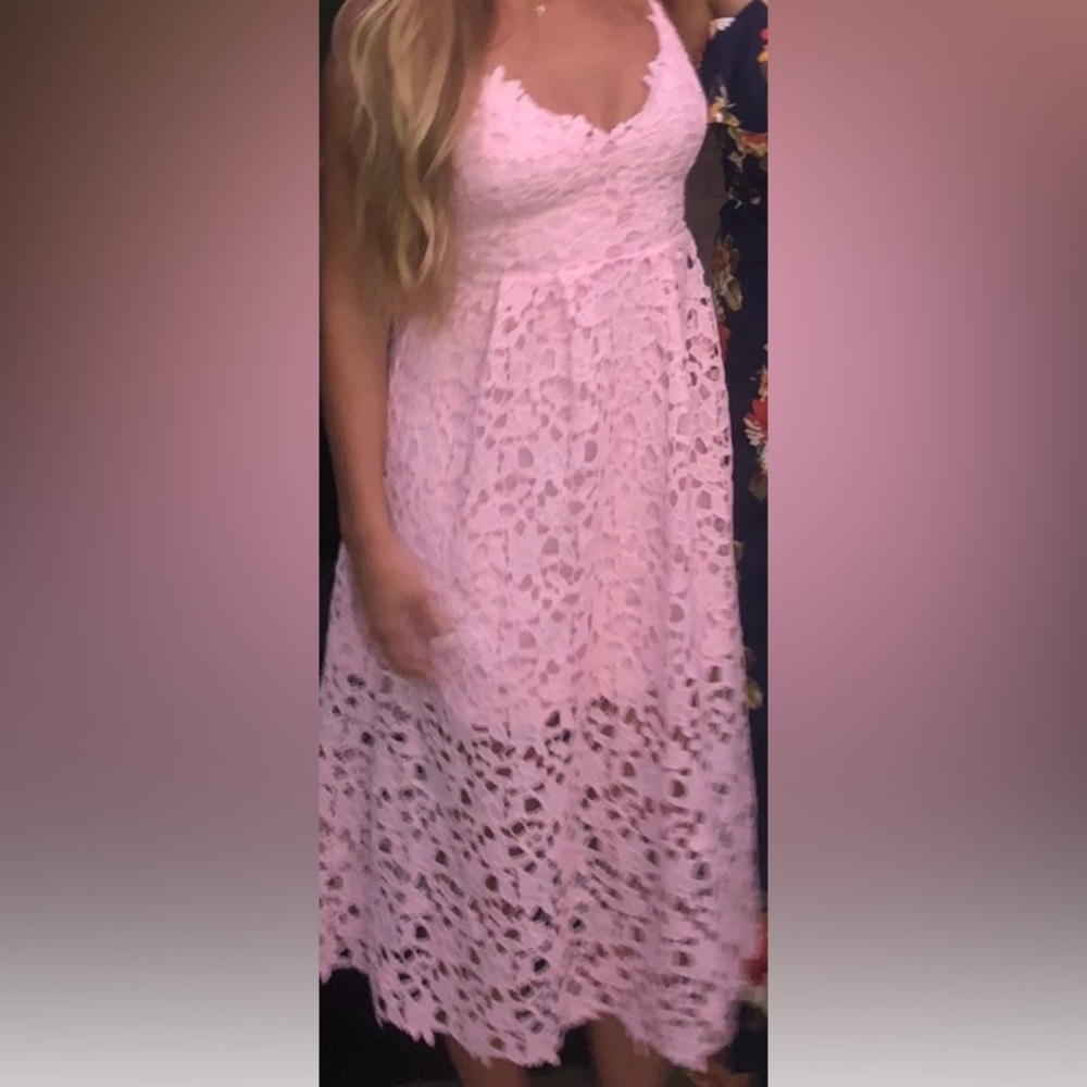 Worn once, pink dress, size small